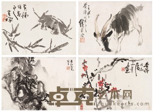 诸家 繁华锦绣册 册页（二十二开选四） 